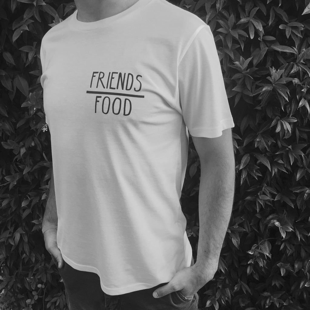 'Friends over Food' organic cotton tee