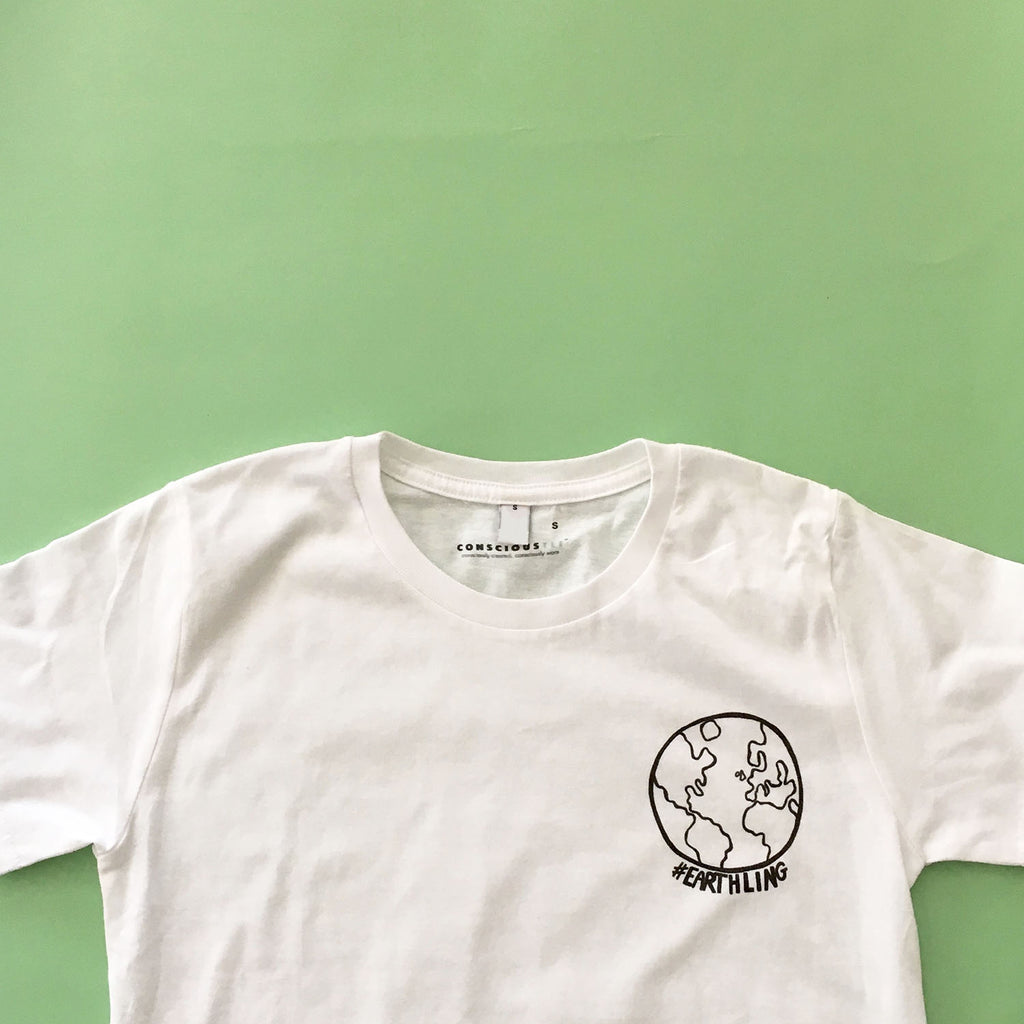 'Earthling' organic cotton tee