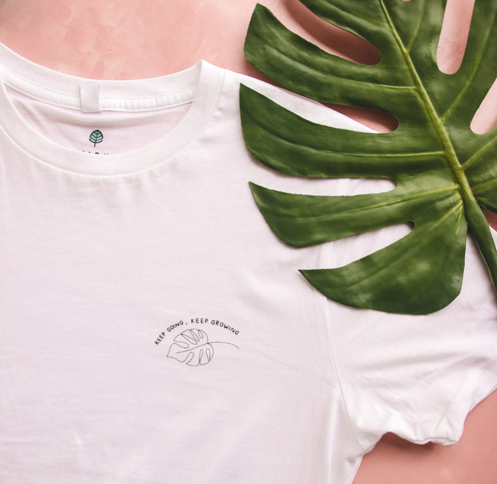 'Keep Going, Keep Growing' organic cotton tee